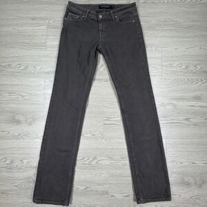 Raven Denim Women's Straight Leg Jeans Charcoal Gray Size 27 Custom Fit USA